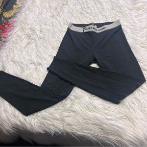 Alexander Wang Black Leggings with rubberized Logo Waistband